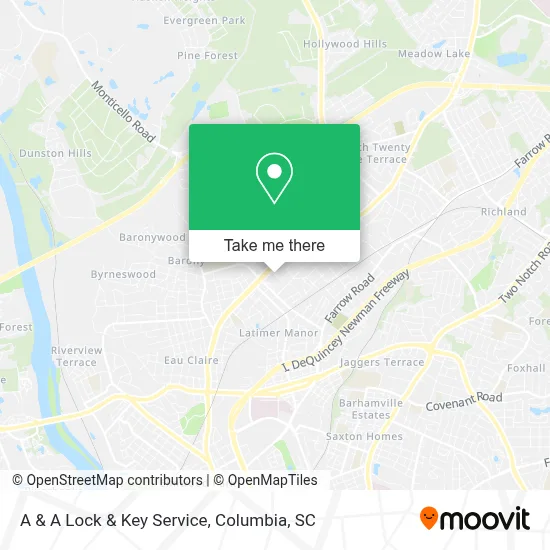A & A Lock & Key Service map