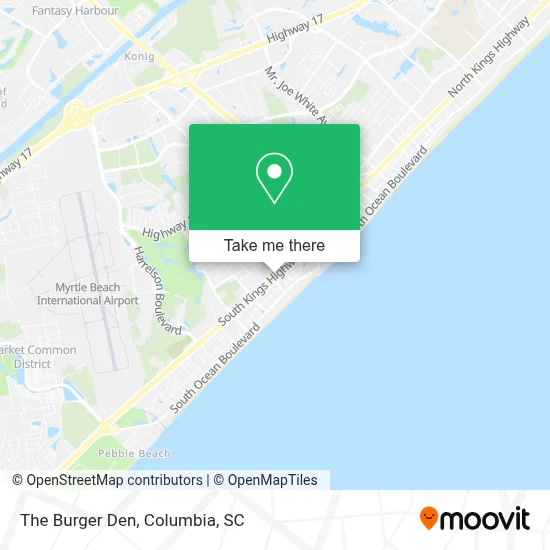 The Burger Den map