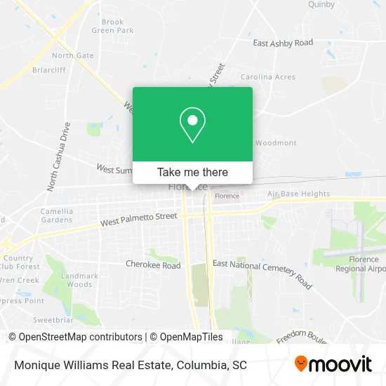 Monique Williams Real Estate map