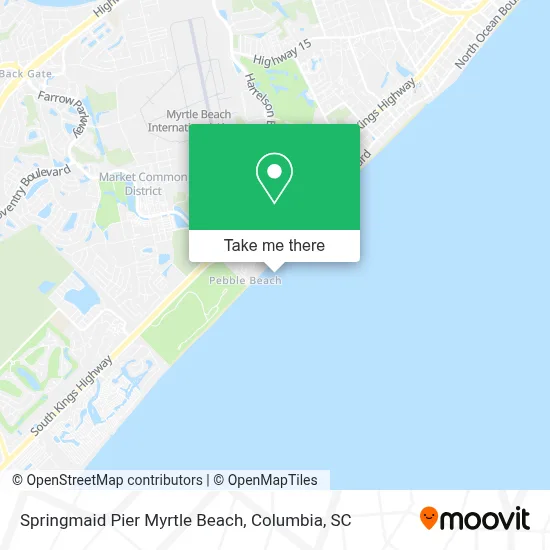 Springmaid Pier Myrtle Beach map