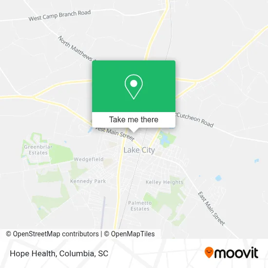 Hope Health map