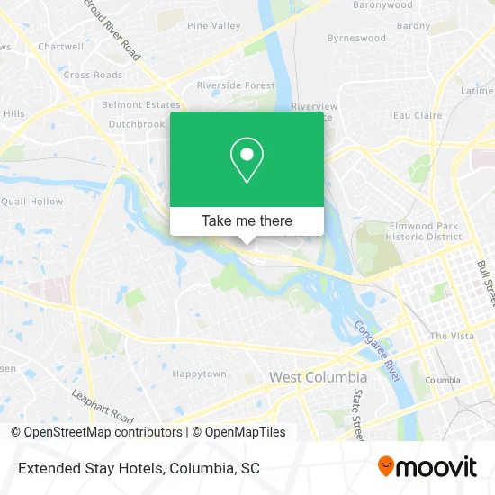 Extended Stay Hotels map