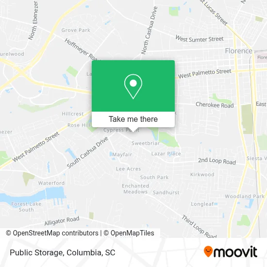 Public Storage map