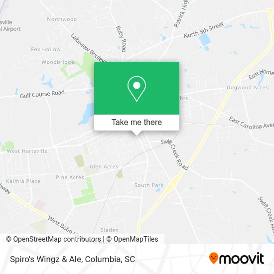 Spiro's Wingz & Ale map