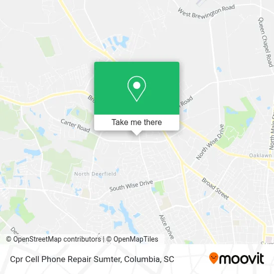 Cpr Cell Phone Repair Sumter map