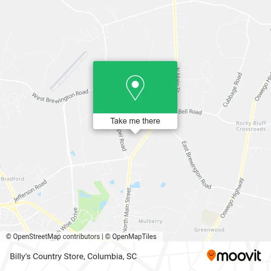 Billy's Country Store map