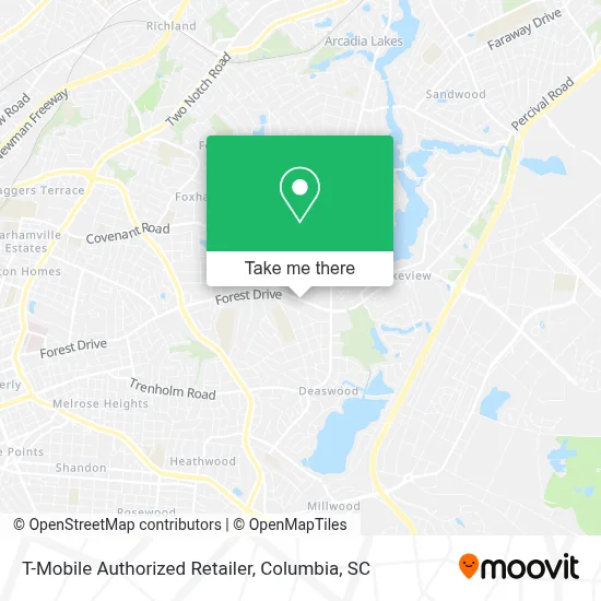 T-Mobile Authorized Retailer map