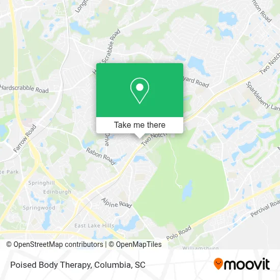 Poised Body Therapy map