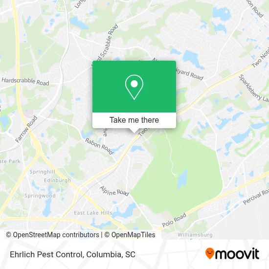 Ehrlich Pest Control map