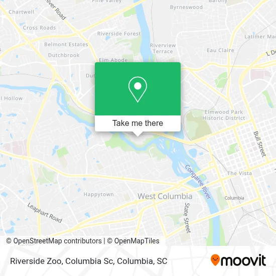 Riverside Zoo, Columbia Sc map