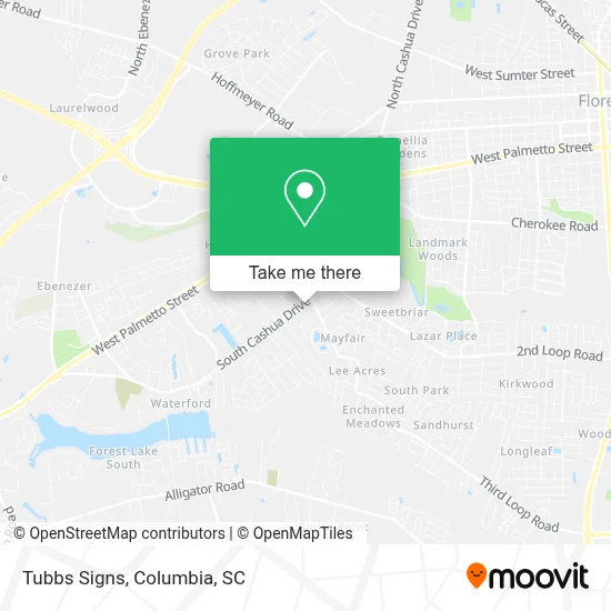Tubbs Signs map