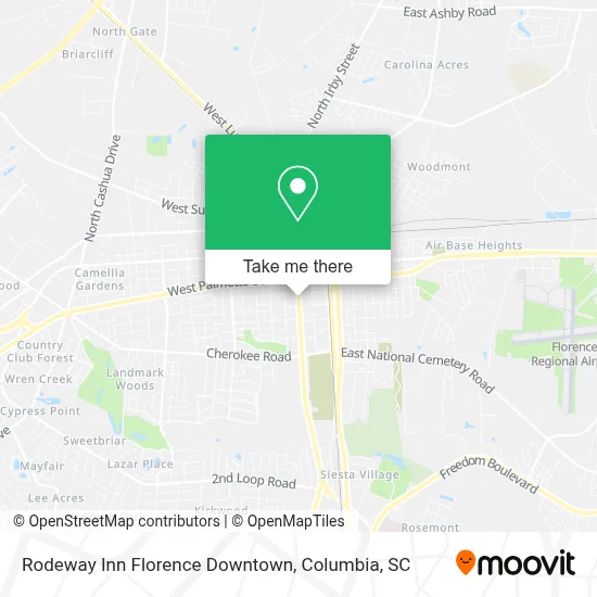Rodeway Inn Florence Downtown map