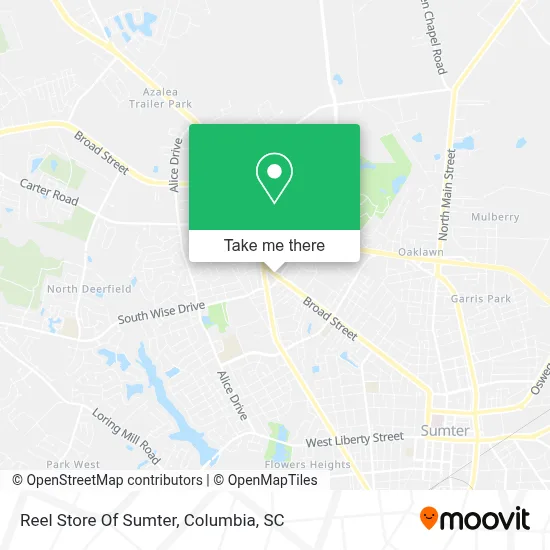 Reel Store Of Sumter map