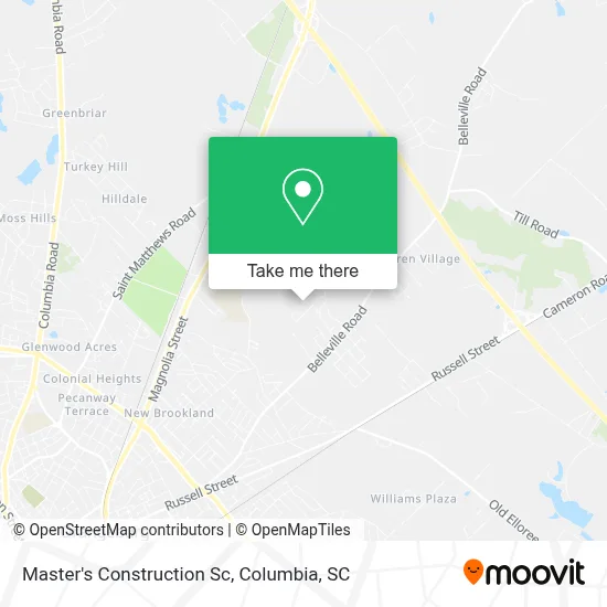Master's Construction Sc map