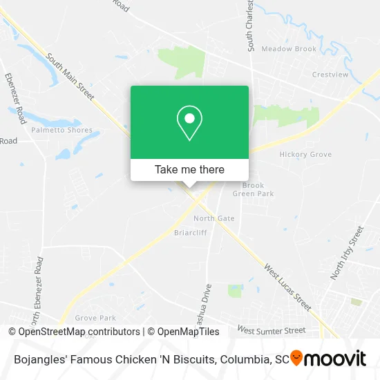 Bojangles' Famous Chicken 'N Biscuits map