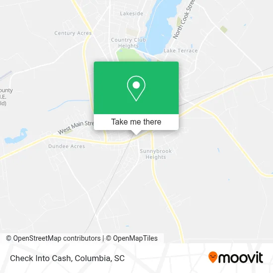 Check Into Cash map