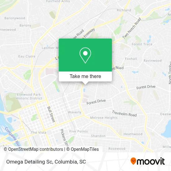 Omega Detailing Sc map