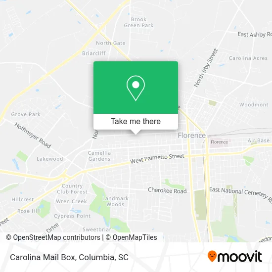 Carolina Mail Box map