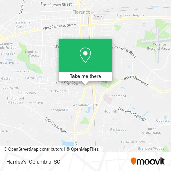 Hardee's map