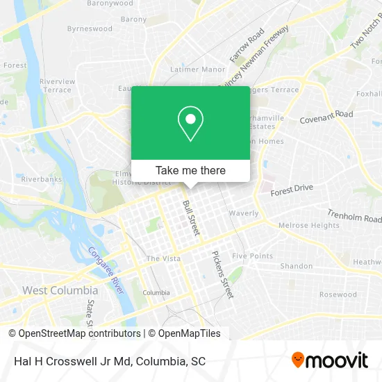 Hal H Crosswell Jr Md map