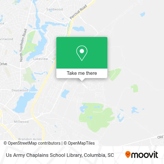 Us Army Chaplains School Library map