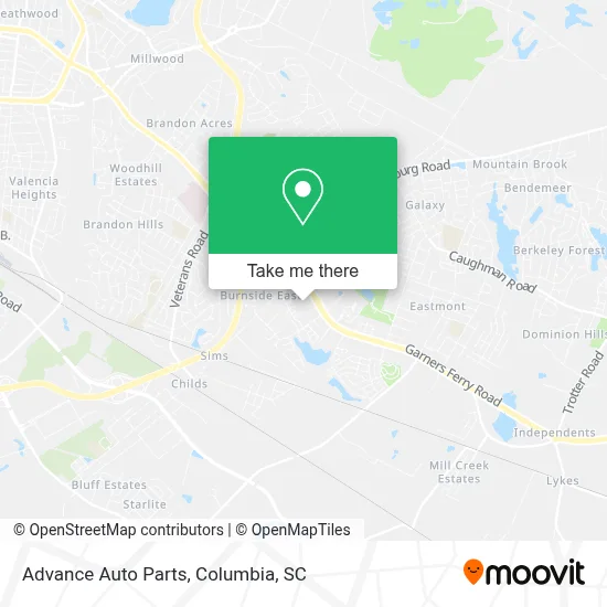 Advance Auto Parts map