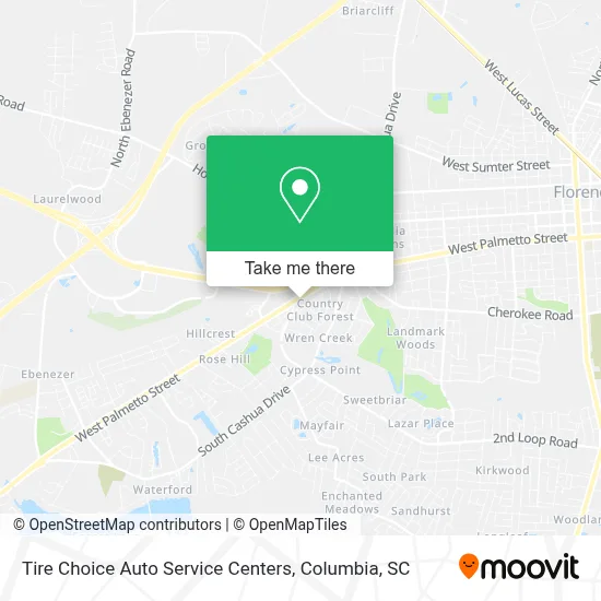 Tire Choice Auto Service Centers map