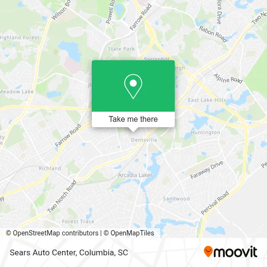 Sears Auto Center map