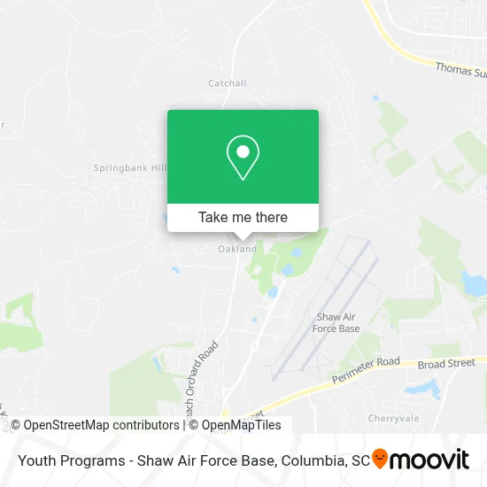 Youth Programs - Shaw Air Force Base map