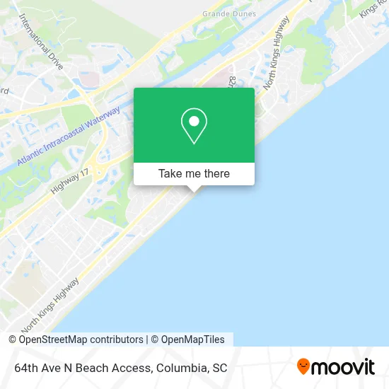 64th Ave N Beach Access map
