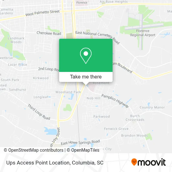 Ups Access Point Location map