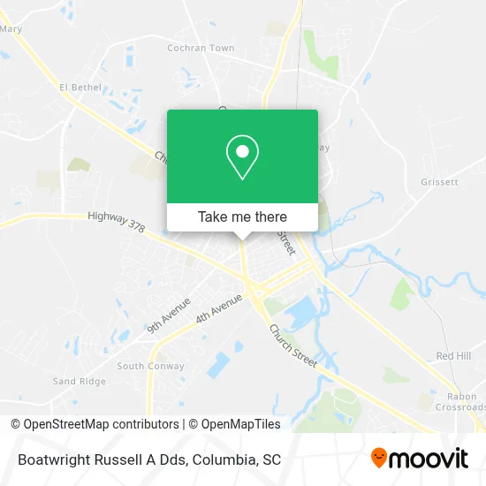 Boatwright Russell A Dds map