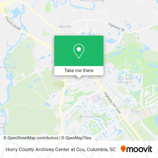Horry County Archives Center at Ccu map