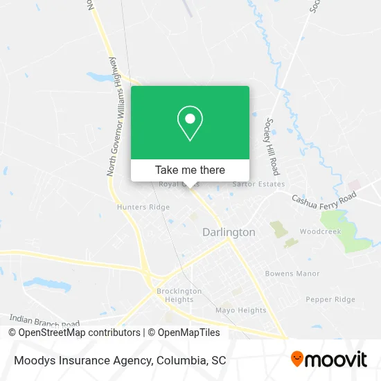 Moodys Insurance Agency map