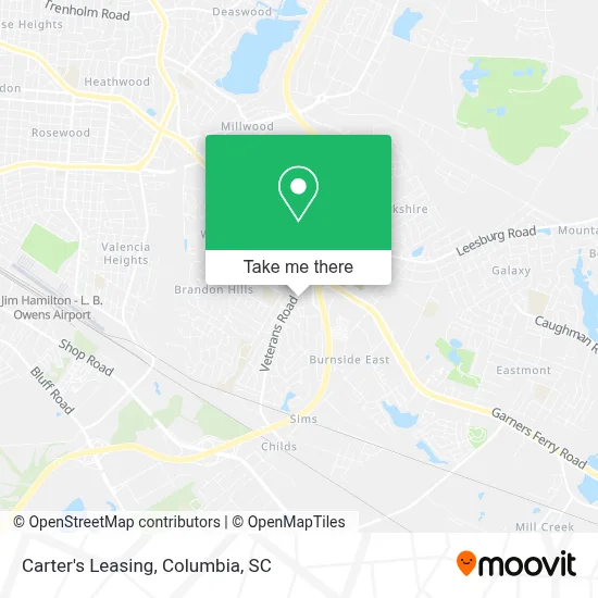 Carter's Leasing map
