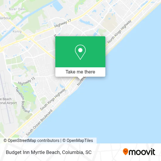 Budget Inn Myrtle Beach map