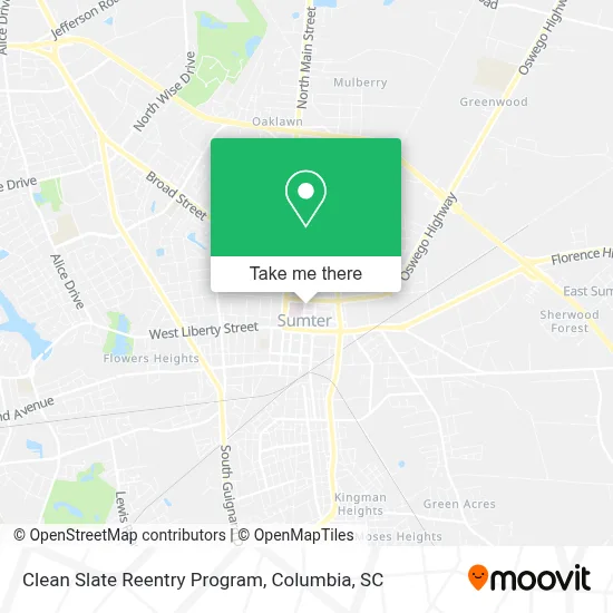 Clean Slate Reentry Program map