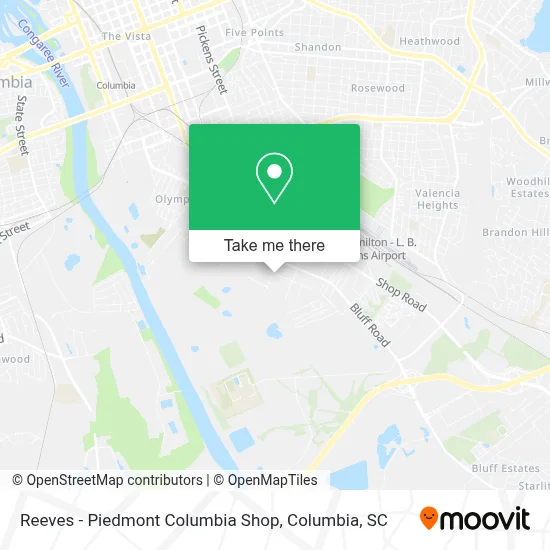 Reeves - Piedmont Columbia Shop map