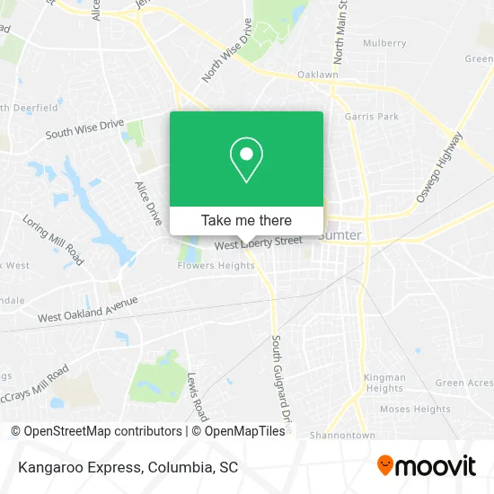 Kangaroo Express map