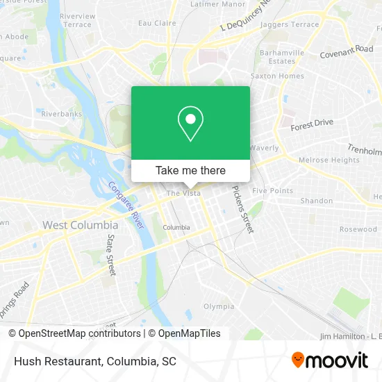 Hush Restaurant map