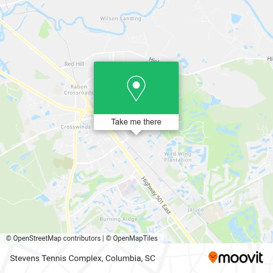 Stevens Tennis Complex map