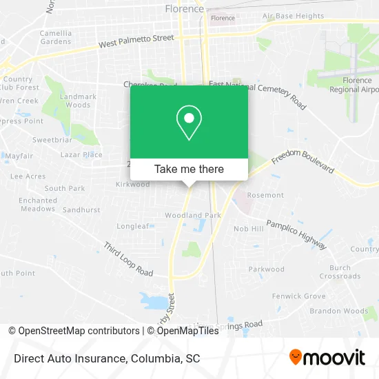 Direct Auto Insurance map