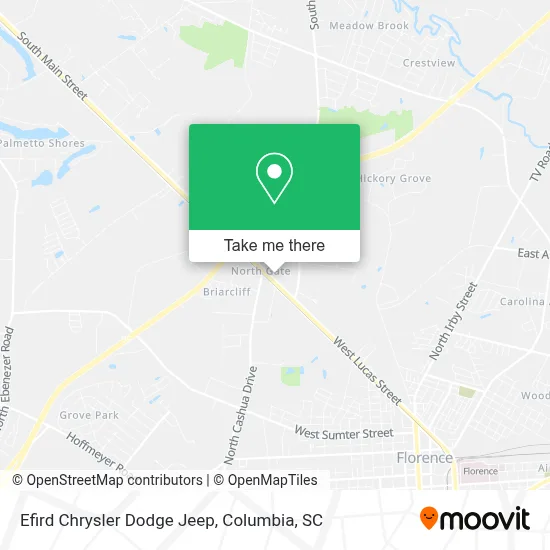 Efird Chrysler Dodge Jeep map