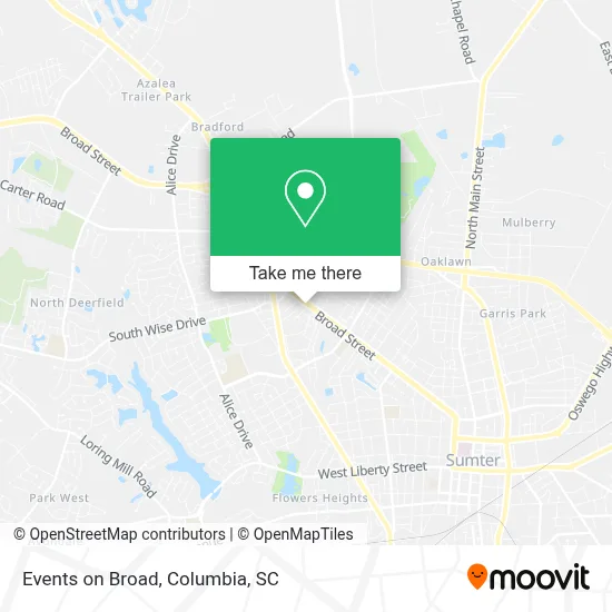 Events on Broad map