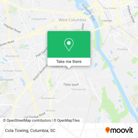 Cola Towing map