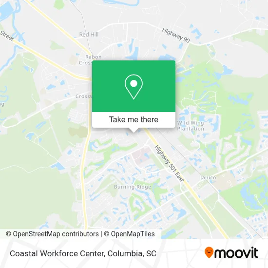 Coastal Workforce Center map