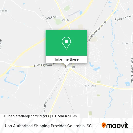 Ups Authorized Shipping Provider map
