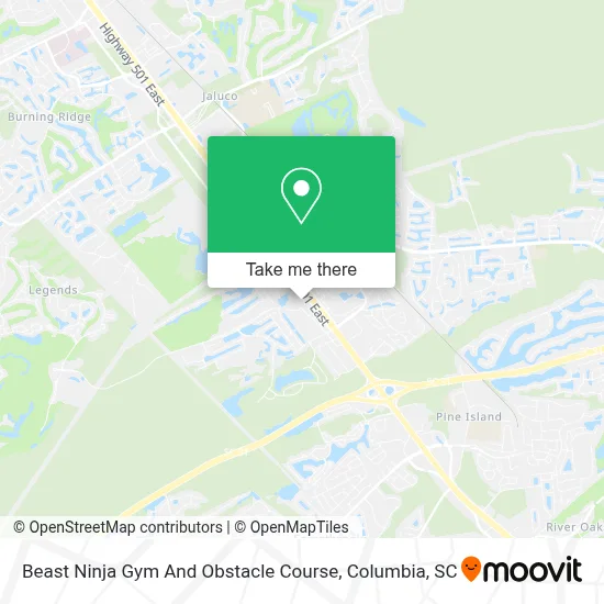 Beast Ninja Gym And Obstacle Course map