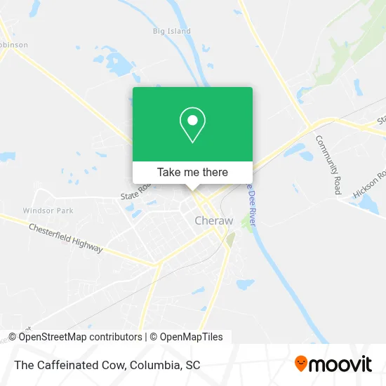 The Caffeinated Cow map