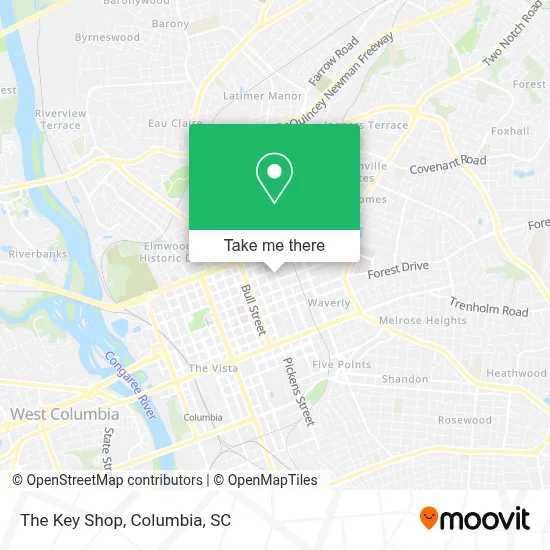 The Key Shop map